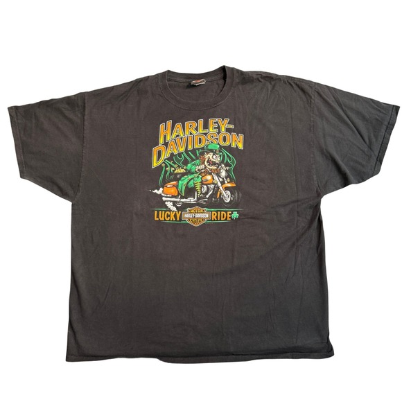 Harley-Davidson Other - Harley-Davidson Mens Lucky Ride St Patricks Day Leprechaun T-Shirt Black 3XL